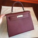 Hermes Bordeaux Epsom Kelly Sellier 28cm Handmade Bag QY02150