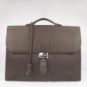 Hermes Chocolate Sac A Depeches 38cm Briefcase Bag QY01813