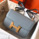 Hermes Epsom Constance 24cm Blue Lin Handmade Bag QY00783
