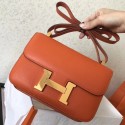 Hermes Epsom Constance 24cm Orange Handmade Bag QY00527