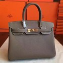 Hermes Etoupe Epsom Birkin 30cm Handmade Bag QY00946