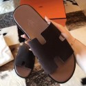 Hermes Izmir Sandals In Chocolate Suede Leather QY00834