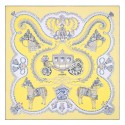 Hermes Jaune Paperoles Silk Twill Scarf QY01359