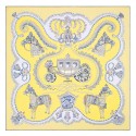 Hermes Jaune Paperoles Silk Twill Scarf QY01359