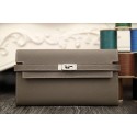 Hermes Kelly Longue Wallet In Etoupe Epsom Leather QY00781