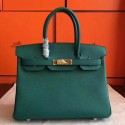 Hermes Malachite Epsom Birkin 30cm Handmade Bag QY01461