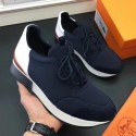 Hermes Men Navy Blue Miles Sneakers QY01085