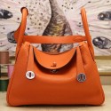 Hermes Orange Clemence Lindy 34cm Bag QY01126