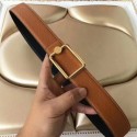 Hermes Oscar Buckle 40 MM Belt Brown Reversible Leather QY02036
