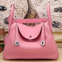 Hermes Pink Clemence Lindy 30cm Bag QY02114
