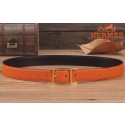 Hermes Quentin 32 MM Orange Reversible Belt QY00675