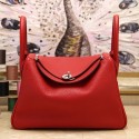 Hermes Red Clemence Lindy 34cm Bag QY01997