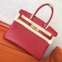Hermes Red Swift Birkin 30cm Handmade Bag QY01831