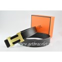 Hermes Reversible Belt Black/Black Togo Calfskin With 18k Gold H Buckle QY00538