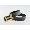 Hermes Reversible Belt Classics H Togo Calfskin With 18k Gold With Logo Buckle QY01983