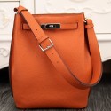 Hermes So Kelly 22cm Bag In Orange Leather QY00301