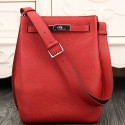 Hermes So Kelly 22cm Bag In Red Leather QY00127