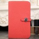 High Quality Hermes Dogon Combine Wallet In Rose Lipstick Leather QY02079