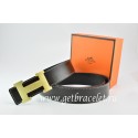 High Quality Hermes Reversible Belt Black/Black Togo Calfskin With 18k Drawbench Gold H Buckle QY01011