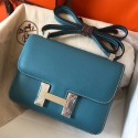 Hot Copy Hermes Epsom Constance 24cm Blue Jean Handmade Bag QY02216
