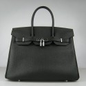 Imitation 1:1 Hermes Birkin 30cm 35cm Bag In Black Togo Leather QY00328