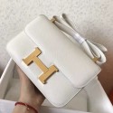 Imitation Hermes Epsom Constance 24cm White Handmade Bag QY02323