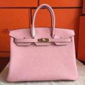 Imitation Hermes Pink Clemence Birkin 40cm Handmade Bag QY00203