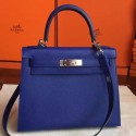 Imitation Hot Hermes Blue Electric Epsom Kelly Sellier 28cm Handmade Bag QY00975