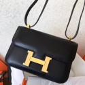 Knockoff Hermes Swift Constance 24cm Black Handmade Bag QY00989