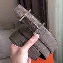 Replica AAA Hermes H d’Ancre Reversible Belt In Grey/Noir Leather QY02362