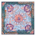 Replica Hermes Blue Flowers of South Africa Silk Scarf QY00401