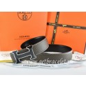 Replica Hermes Reversible Belt Brown/Black Togo Calfskin With 18k Black Silver H Buckle QY01204