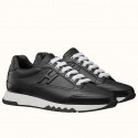 Replica Hermes Trail Sneaker In Black Calfskin Leather QY01082