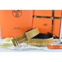 Replica Luxury Hermes Reversible Belt Light Gray/Black Togo Calfskin With 18k Gold Double H Buckle QY01864