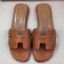 Top Hermes Oran Sandals In Gold Swift Leather QY00562