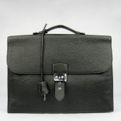 Best Quality Fake Hermes Black Sac A Depeches 38cm Briefcase Bag QY01217