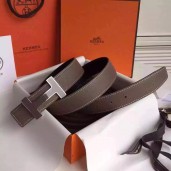Fake Hermes Grey Clemence Kits Belt 32mm Quizz H Buckle QY00115
