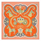 Fashion Imitation Hermes Orange Paperoles Silk Twill Scarf QY01146