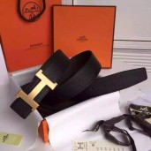 Hermes Black Epsom Kits Belt Constance Buckle QY02145