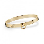 Hermes Collier de Chien Bracelet Gold QY01784