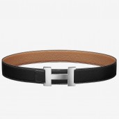 Hermes Constance Belt Buckle &amp; Brown Clemence 38 MM Strap QY01816