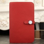 Hermes Dogon Combine Wallet In Red Leather QY01052