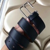 Hermes Lennox 40 MM Belt In Black Epsom Leather QY01086