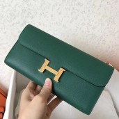 Hermes Malachite Epsom Constance Long Wallet QY02109