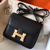 Hermes Mini Constance 18cm Black Epsom Bag QY00484
