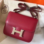 Hermes Mini Constance 18cm Ruby Epsom Bag QY00443