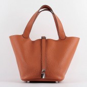 Hermes Picotin Lock Bag In Orange Leather QY01624