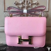 Hermes Pink Constance MM 24cm Epsom Leather Bag QY01490