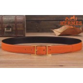Hermes Quentin 32 MM Orange Reversible Belt QY00675
