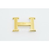 Hermes Reversible Belt 18K Gold Brushed With Logo Buckle QY01791